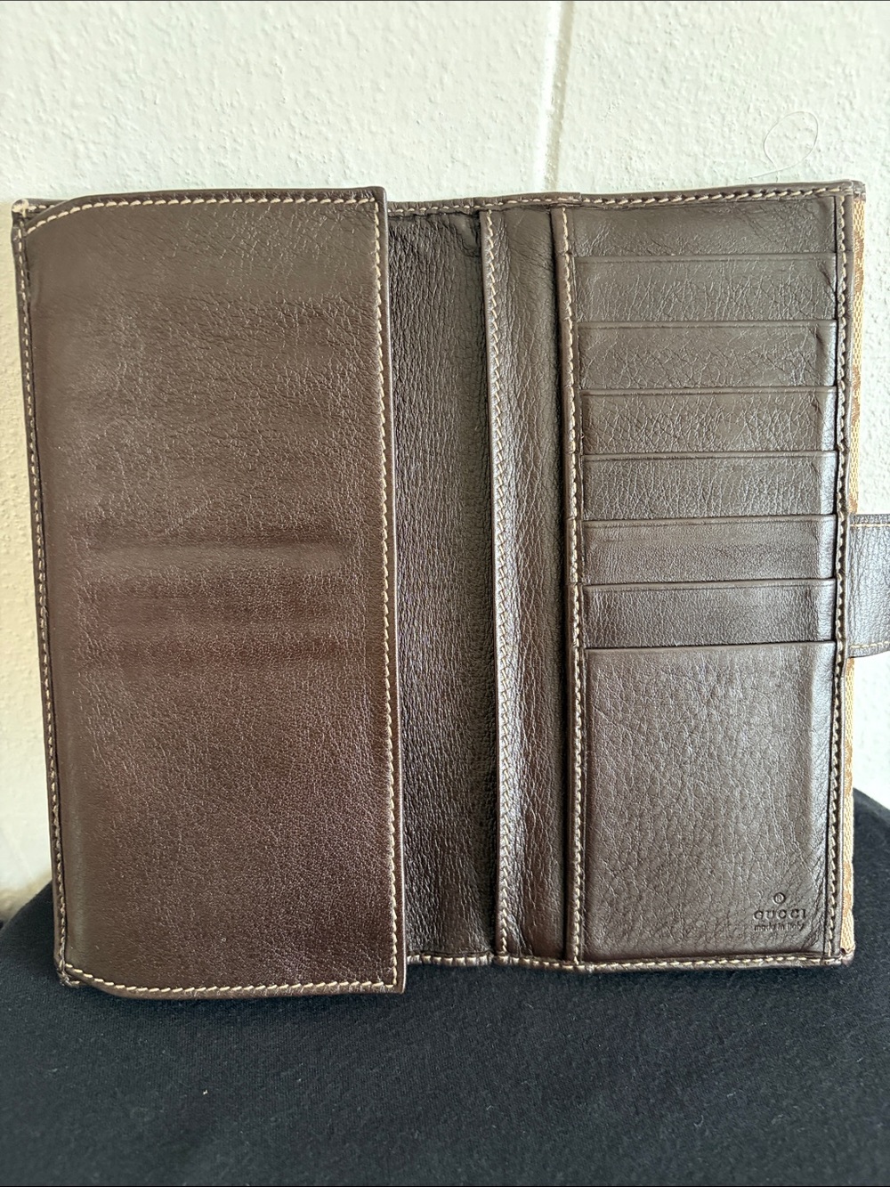 Gucci Beige and Brown GG Canvas Continental Wallet - Picture 3 of 6